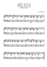 Téléchargez l'arrangement pour piano de la partition de Noël russe en PDF